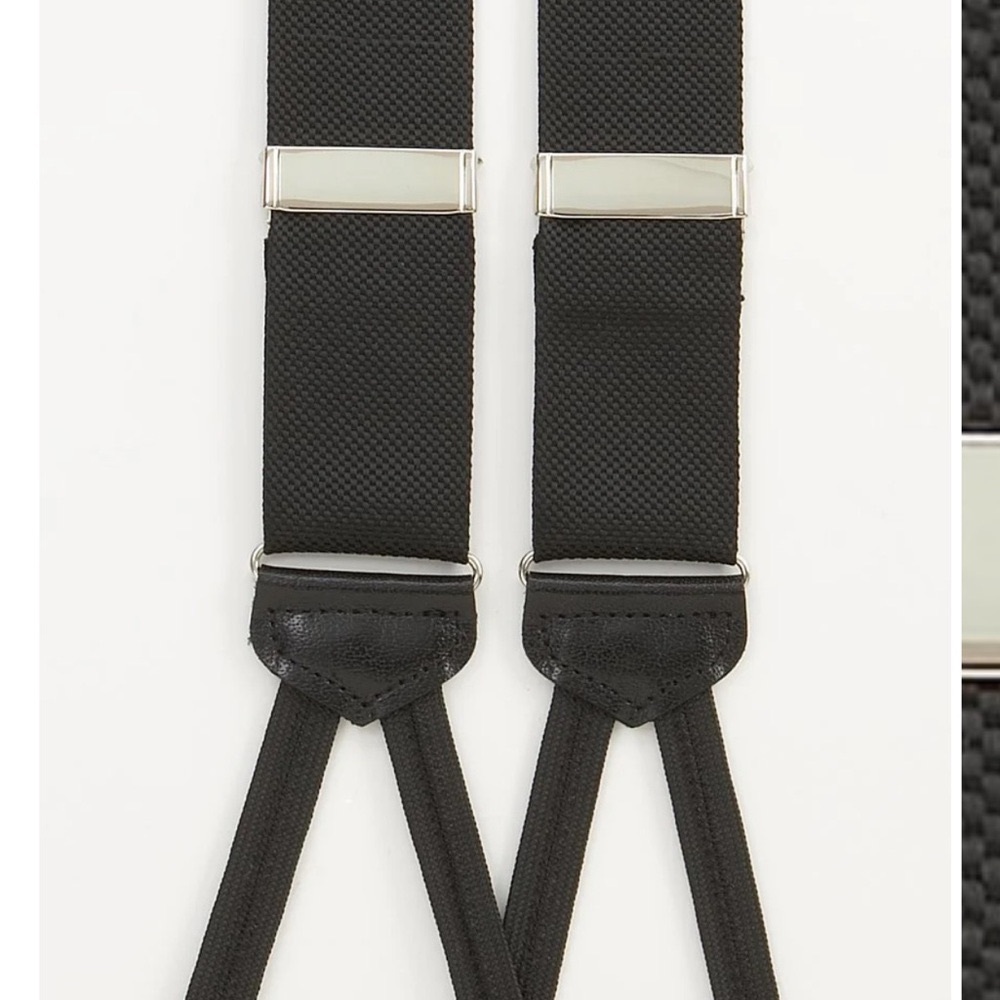 J.Press black formal wear brace suspenders
